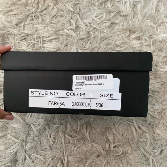 Croc Lace Up High Ankle Boots - Picture 3 of 11